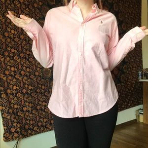 Pink Ralph Lauren button down shirt💕